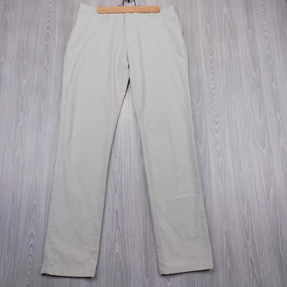 Vineyard Vines Mens On The Go Pant 31x32 Beige Khaki Performance Chino